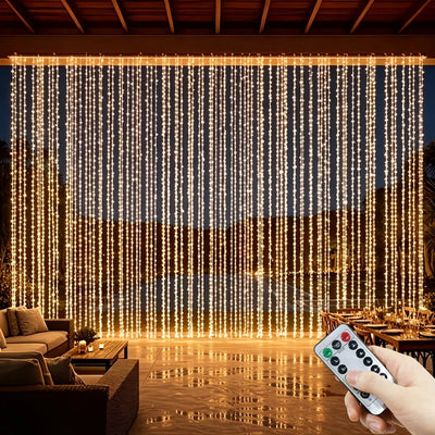 Curtain Lights LED USB-C Powered 8 Modes with Remote Control
