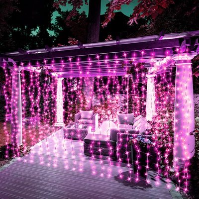Curtain Lights LED USB-C Powered 8 Modes with Remote Control