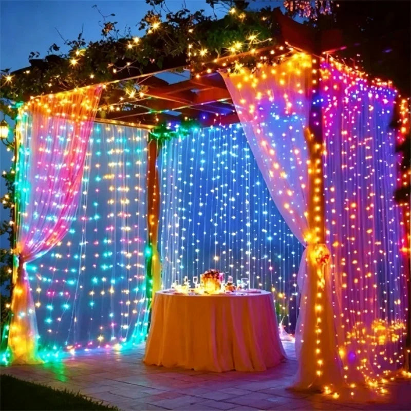 Curtain Lights LED USB-C Powered 8 Modes with Remote Control