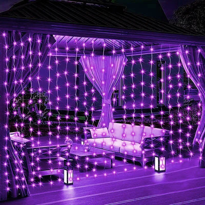Curtain Lights LED USB-C Powered 8 Modes with Remote Control