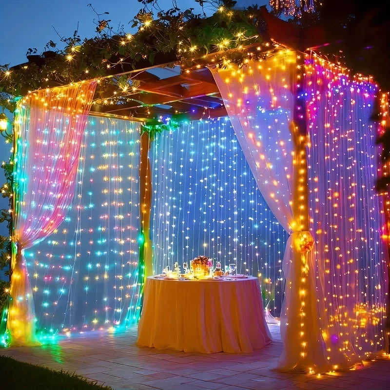 Curtain Lights LED USB-C Powered 8 Modes with Remote Control