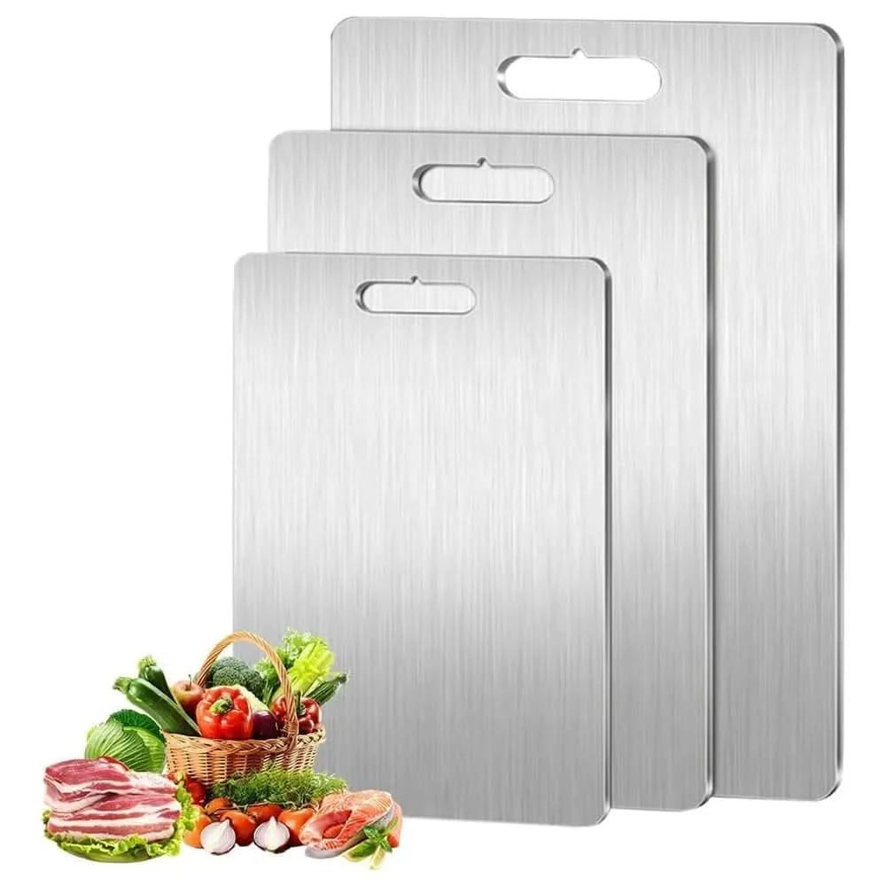 Cutting Board Stainless Steel Non-Porous Non-Slip Surface