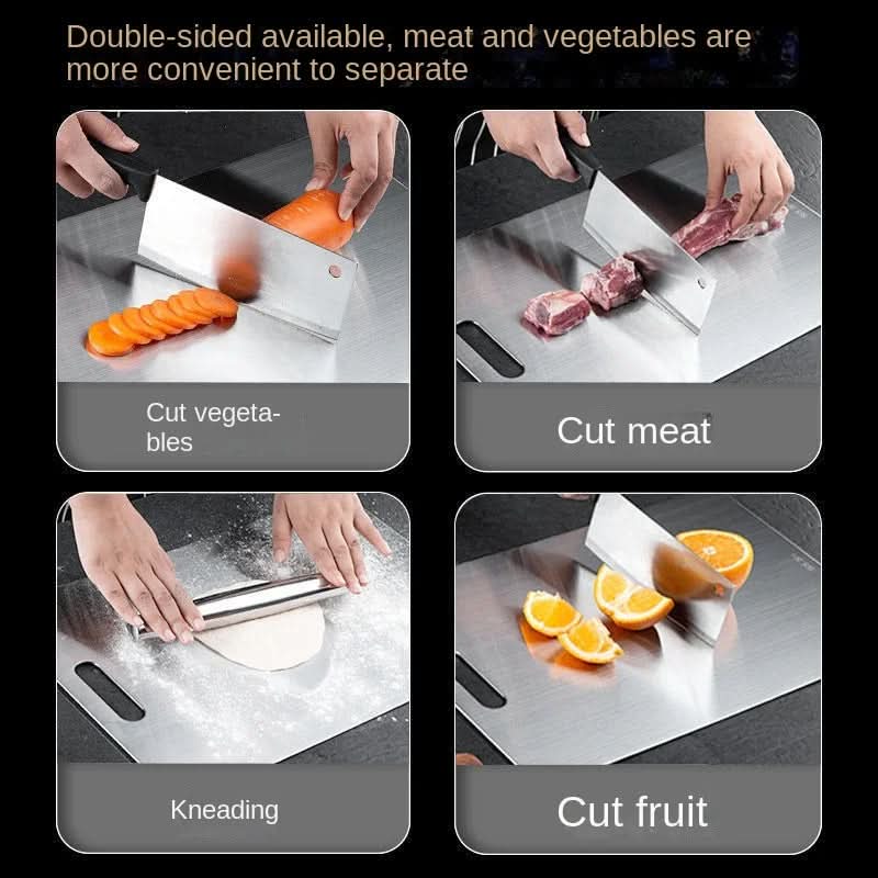 Cutting Board Stainless Steel Non-Porous Non-Slip Surface