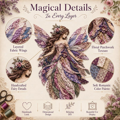 DIY Kit Layered Fabric Fairy Ready To Hang