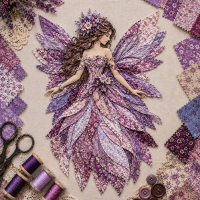 DIY Kit Layered Fabric Fairy Ready To Hang