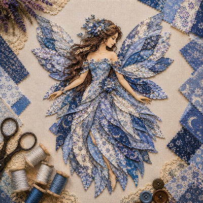 DIY Kit Layered Fabric Fairy Ready To Hang