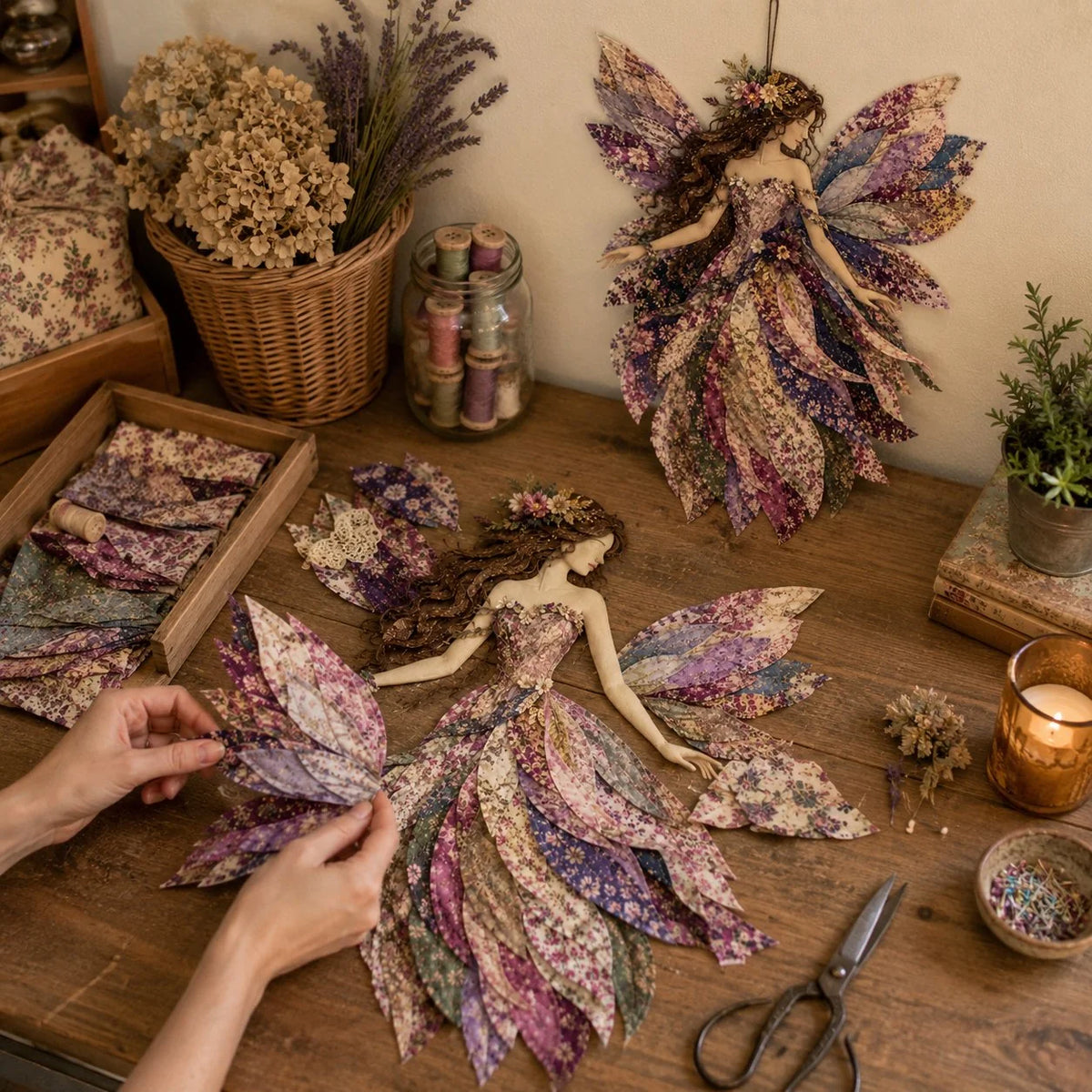 DIY Kit Layered Fabric Fairy Ready To Hang