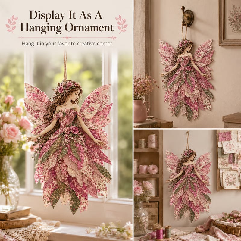 DIY Kit Layered Fabric Fairy Ready To Hang