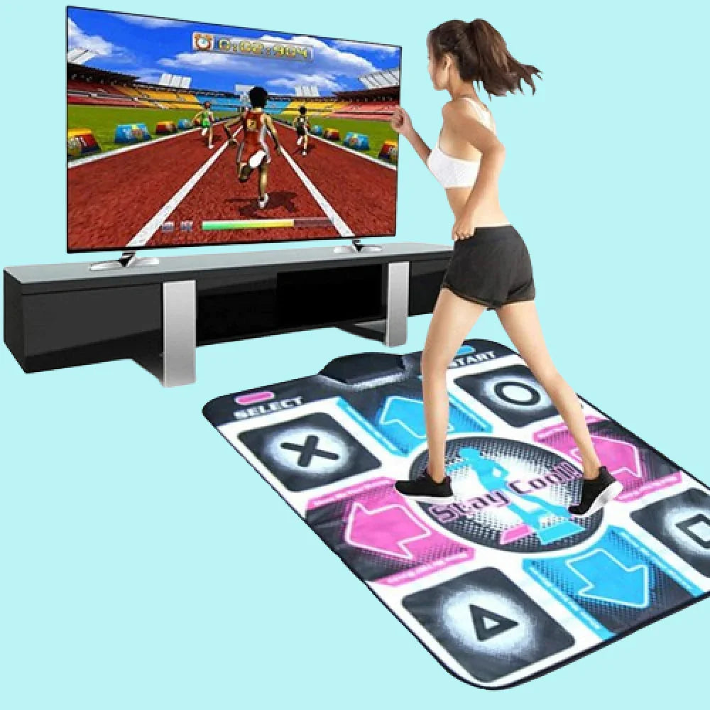 Dance Mat Motion-Sensing Foldable With Wireless Controllers