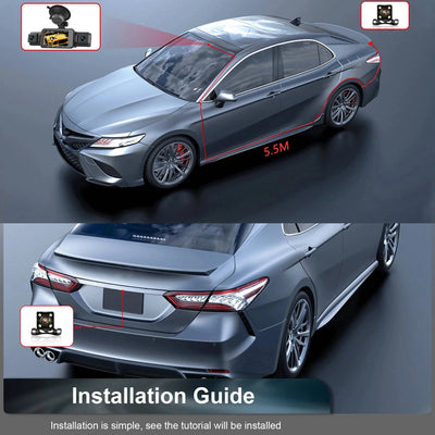 Dash Cam 4-Channel Infrared Night Vision WiFi App Viewing