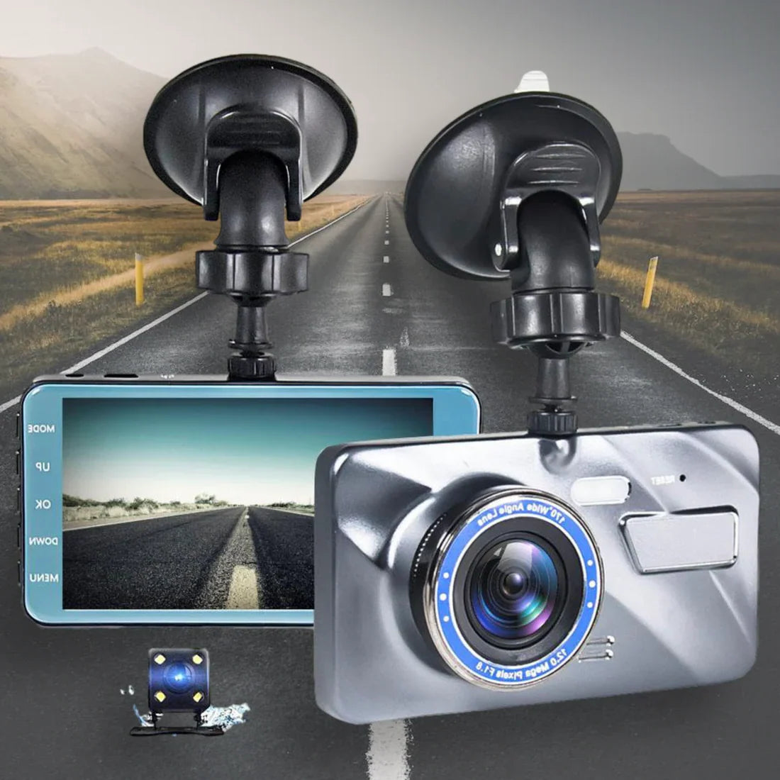 Dash Camera Front & Rear 1080p Impact Detection