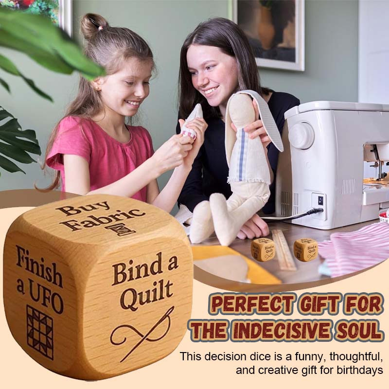 Decision Dice Wooden Laser Engraved Craft Prompts
