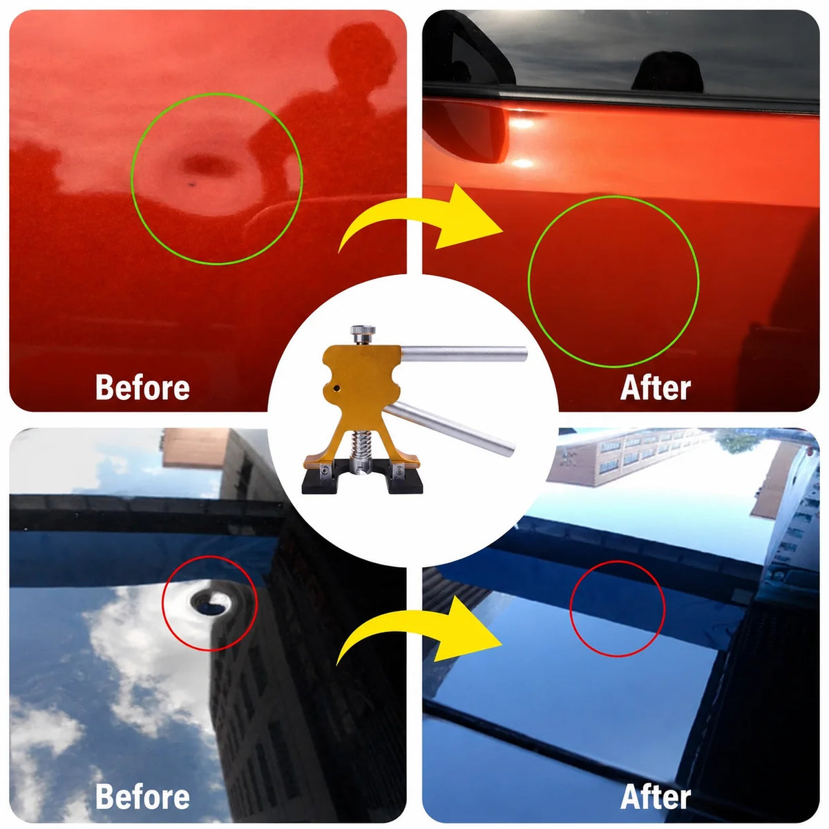Dent Removal Tool Lever Pull System 18 Adhesive Tabs