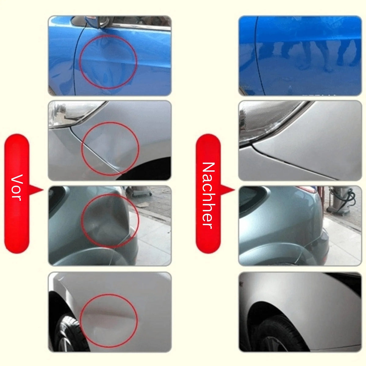 Dent Repair Kit Paint-Safe Stainless Steel Puller 18 Tabs
