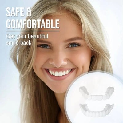 Dental Veneers Clip-On Upper & Lower Set with Silicone Fit