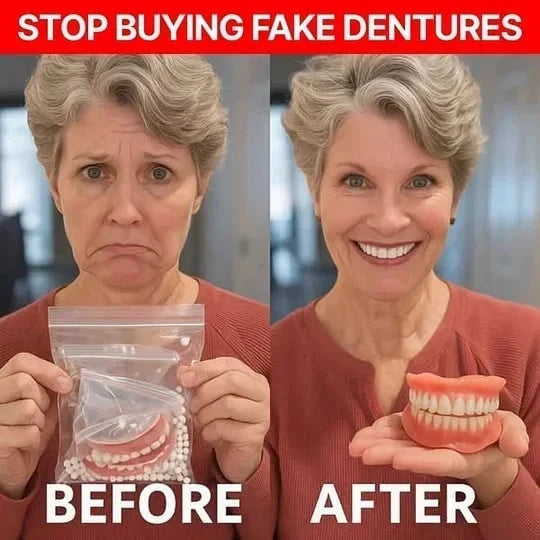 Denture Set Flexible Cushion Grip Upper & Lower