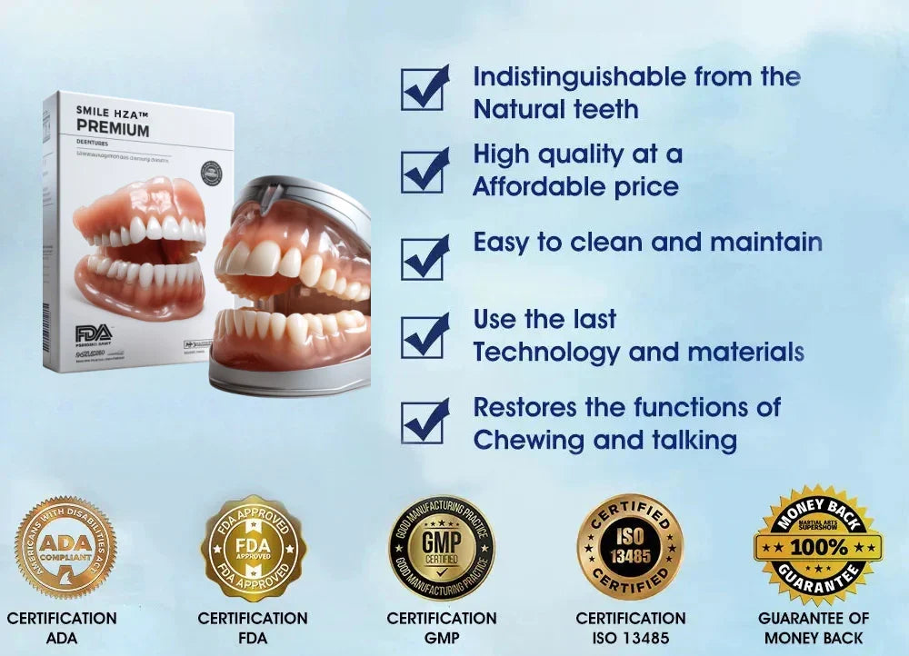 Denture Set Moldable Custom Fit Upper & Lower