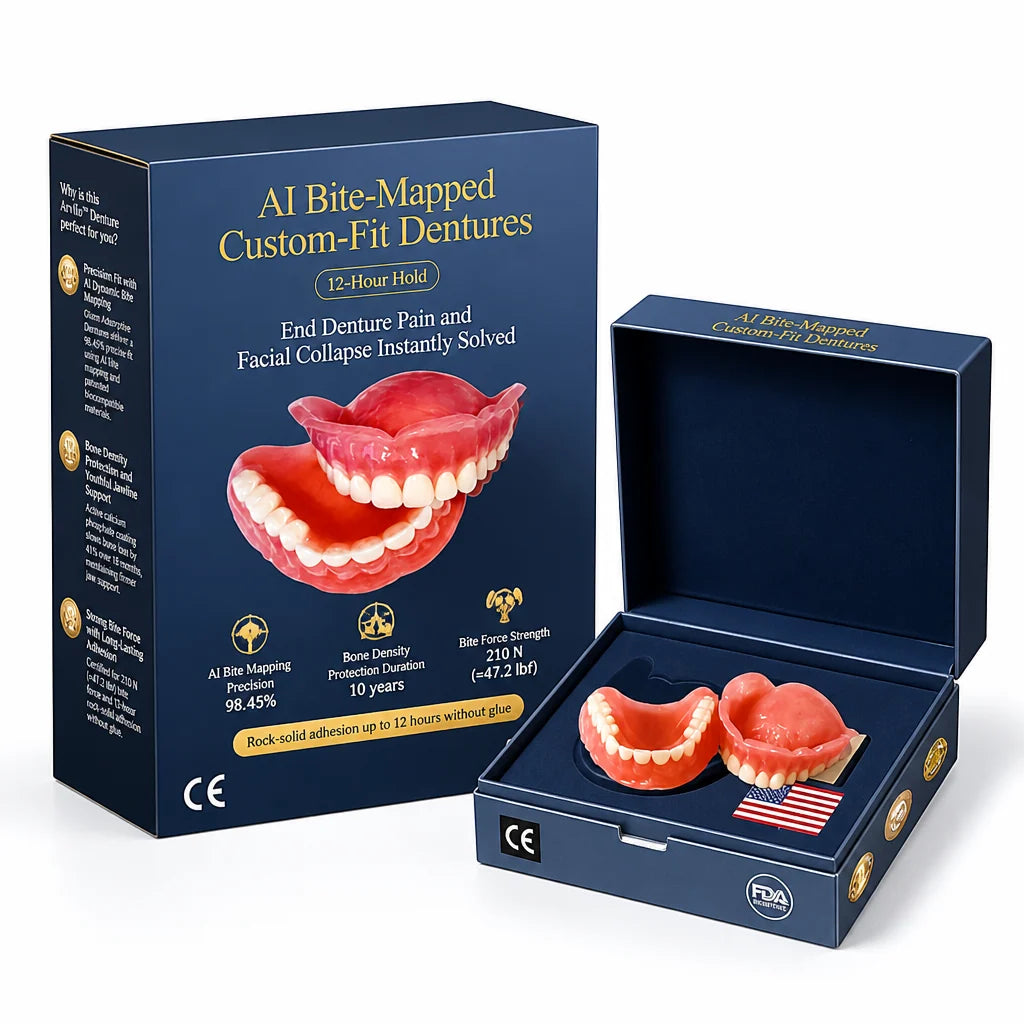 Dentures Custom-Fit Adhesive-Free 12-Hour Hold