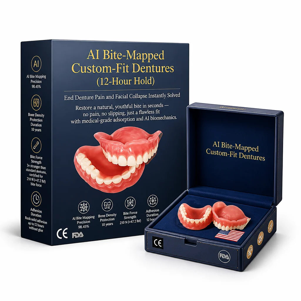 Dentures Custom-Fit Adhesive-Free 12-Hour Hold