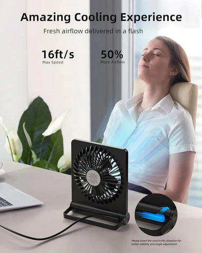 Desk Fan USB Powered Ultra Quiet 3-Speed