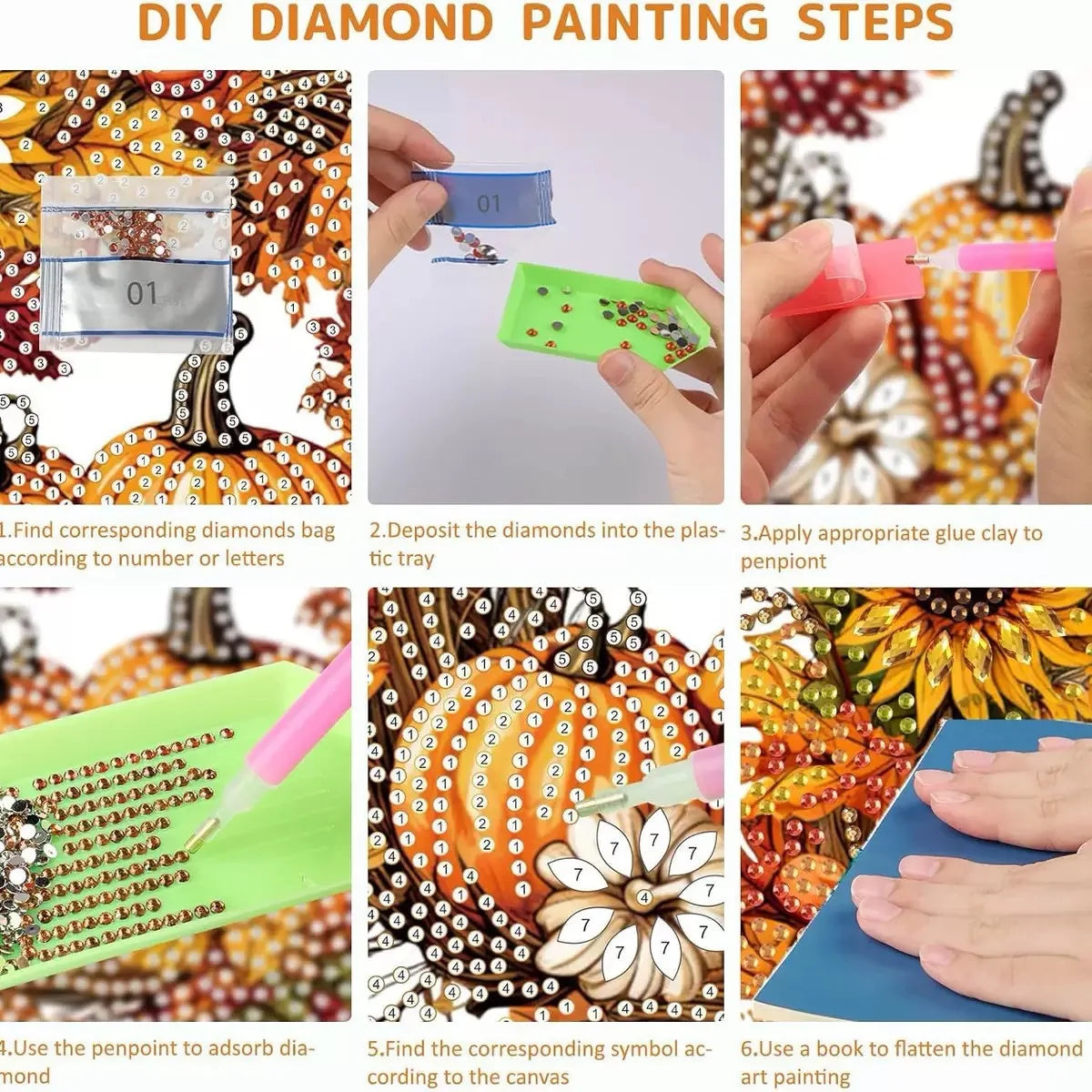 Diamond Painting Suncatcher Kit Clear Numbered Zones Multi-Faceted Rhinestones