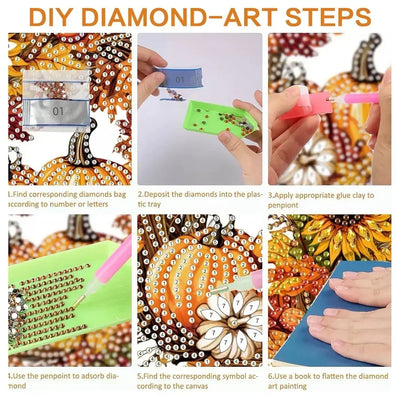 Diamond Painting Suncatcher Kit Clear Numbered Zones Multi-Faceted Rhinestones