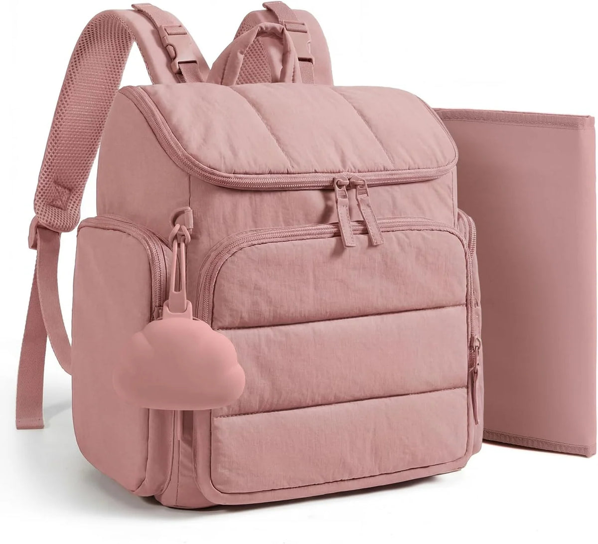 Diaper Backpack Insulated Bottle Pockets Divided Interior Stroller Loops