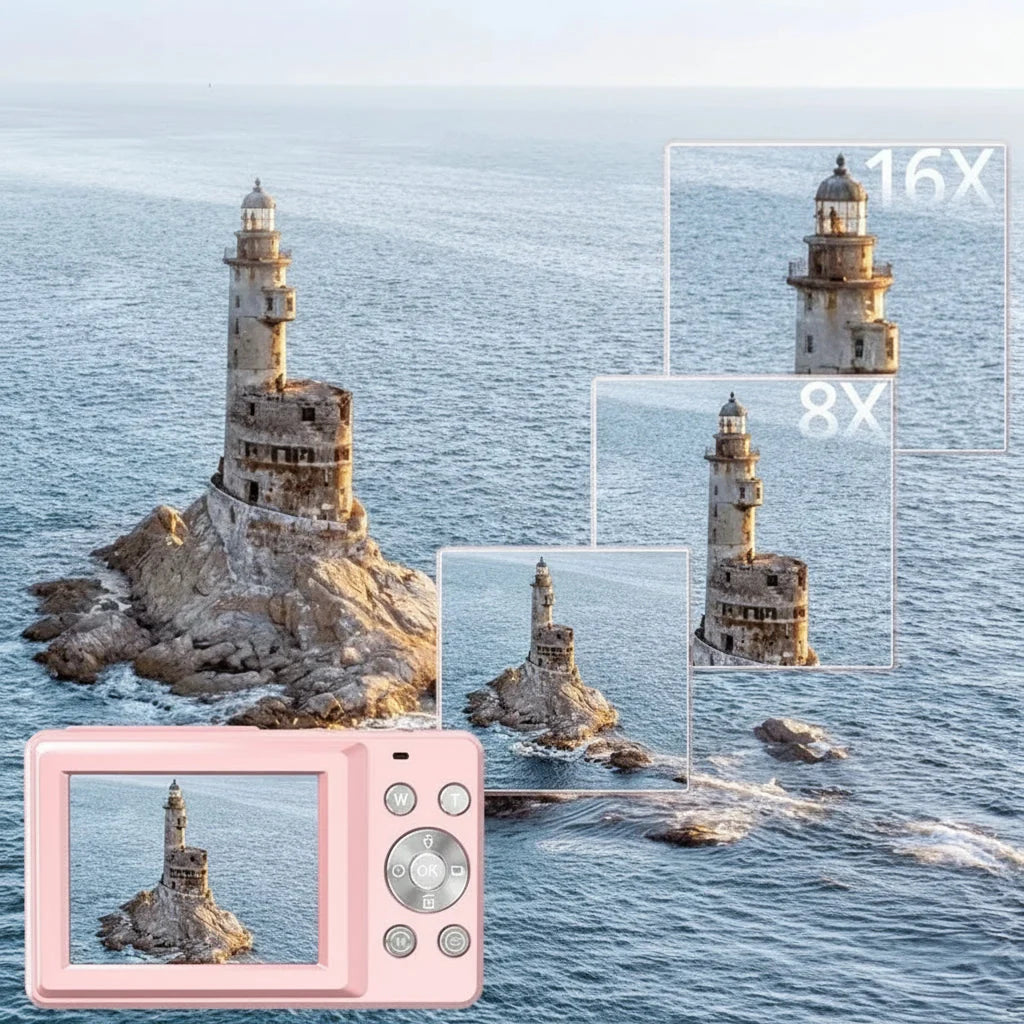 Digital Camera 1080p Video Large LCD Compact Design
