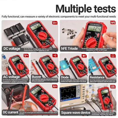 Digital Multimeter AC/DC Voltage Continuity & Diode Testing