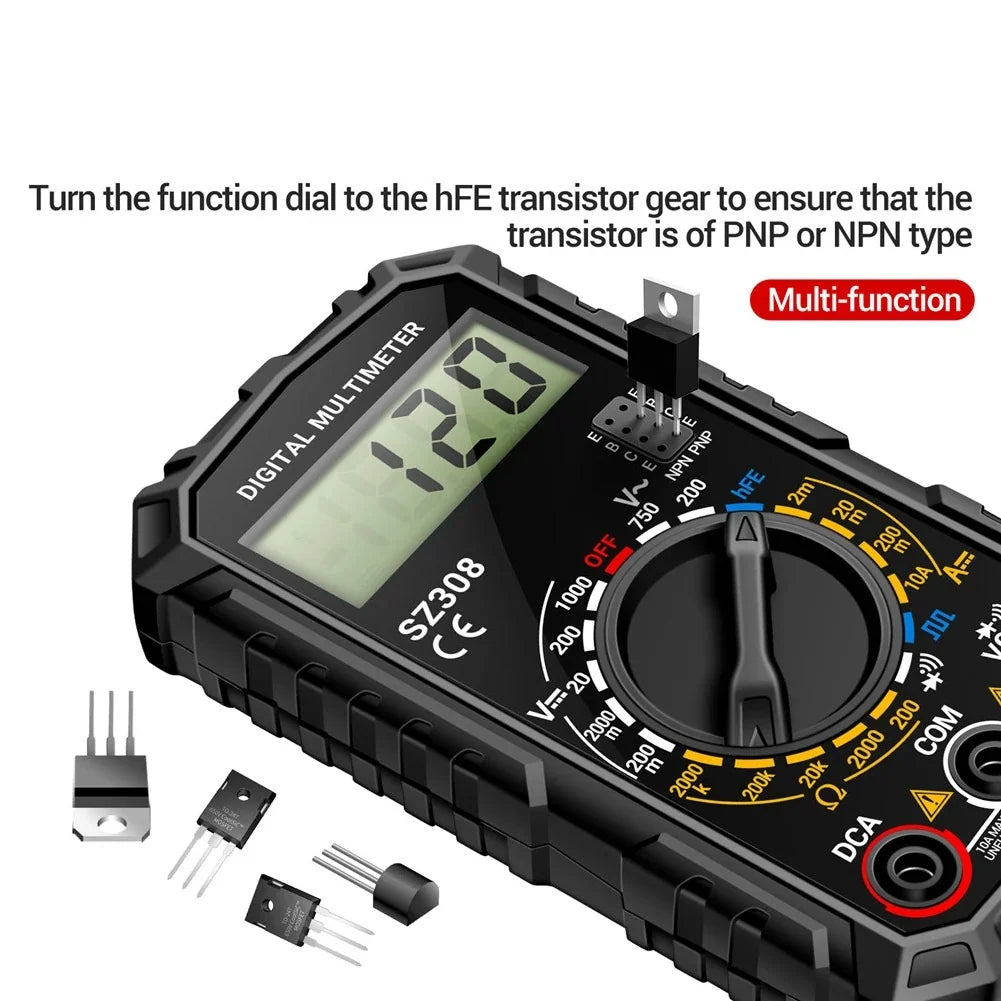 Digital Multimeter AC/DC Voltage Continuity & Diode Testing