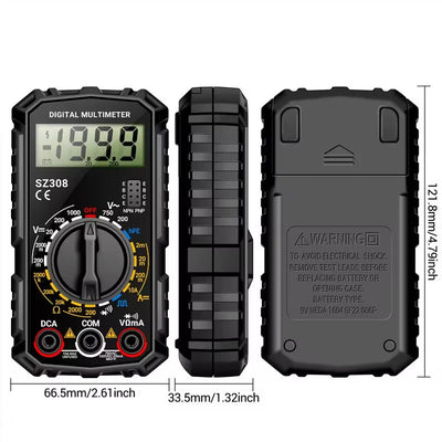 Digital Multimeter AC/DC Voltage Continuity & Diode Testing