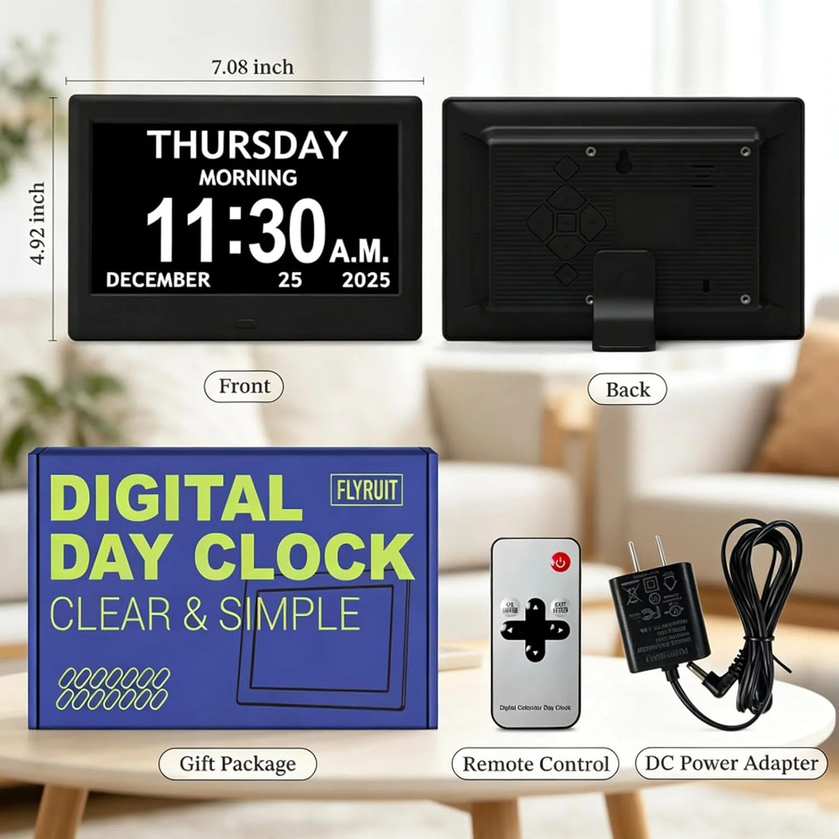 Digital Routine Clock Large Display Eight Activity Reminders