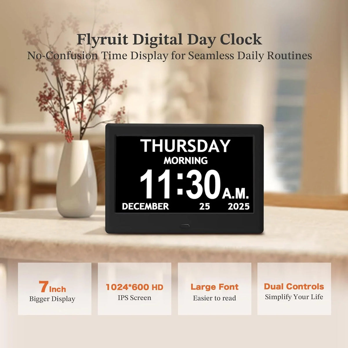 Digital Routine Clock Large Display Eight Activity Reminders