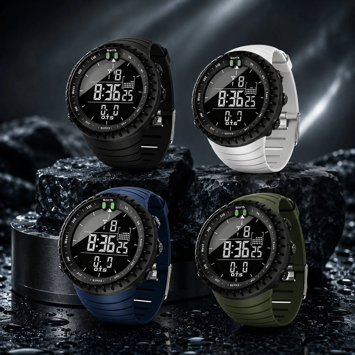 Digital Sports Watch Shockproof & Water-Resistant LED Backlight