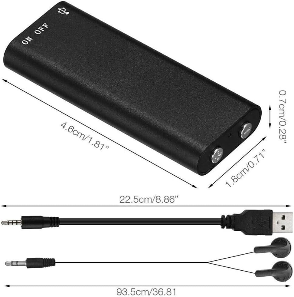 Digital Voice Recorder One-Touch Lavalier Microphone Long Battery Life