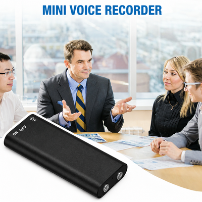Digital Voice Recorder One-Touch Lavalier Microphone Long Battery Life