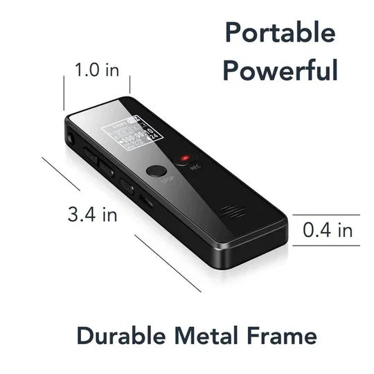 Digital Voice Recorder Voice-Activated & Built-In Speaker 35-Hour Recording