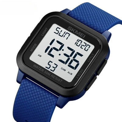 Digital Watch Large Display Silicone Strap & Water-Resistant