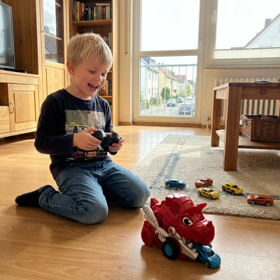 Dinosaur Truck Remote Control Swallowing Function Includes Cars