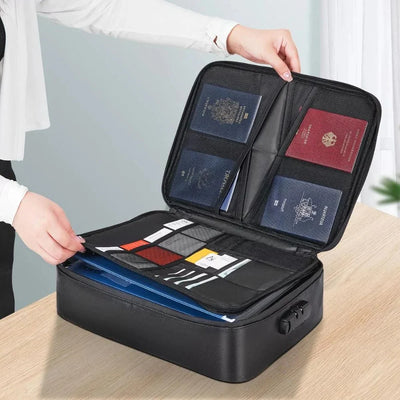 Document Bag 2000°F Fire Resistant Waterproof Built-In Lock
