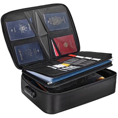 Document Bag 2000°F Fire Resistant Waterproof Built-In Lock