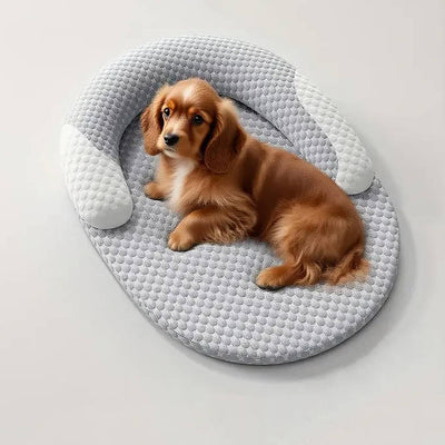 Dog Bed Cooling Orthopedic Neck Support Waterproof Non-Slip Base
