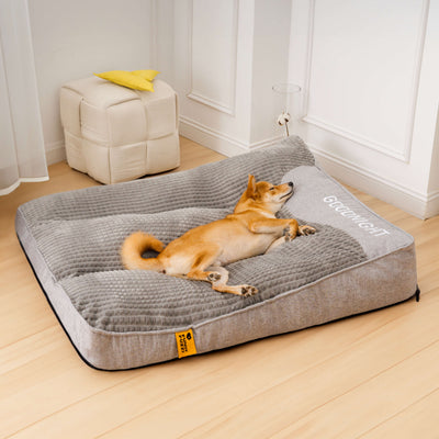 Dog Bed Orthopedic Raised Edges Removable & Machine-Washable Cover