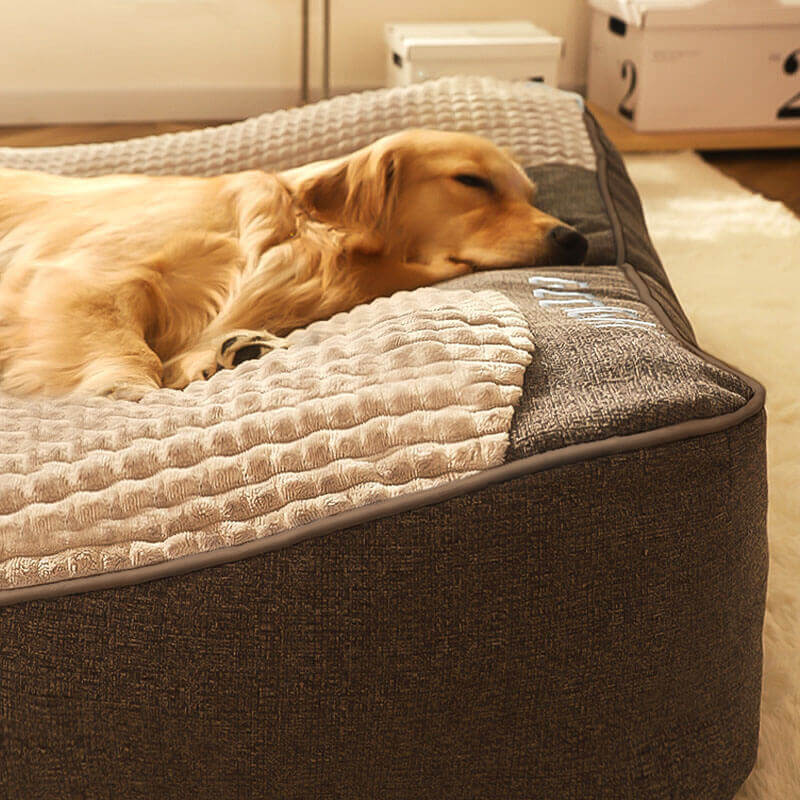 Dog Bed Orthopedic Raised Edges Removable & Machine-Washable Cover