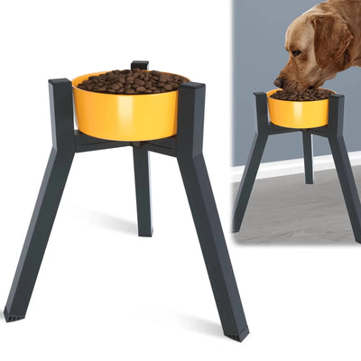 Dog Bowl Stand Elevated Adjustable Width Foldable Metal