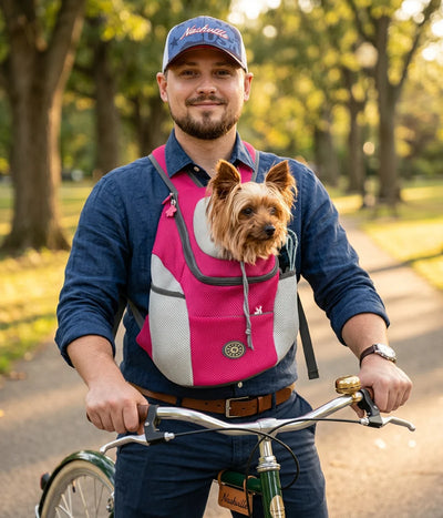 Dog Carrier Backpack Padded With Integrated Safety Harness