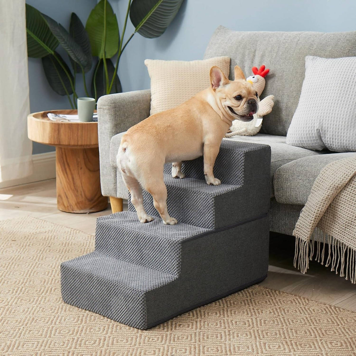 Dog & Cat Stairs 4-Step Non-Slip Washable Cover