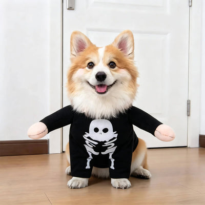 Dog Costume 3D Skeleton Illusion Padded Arms