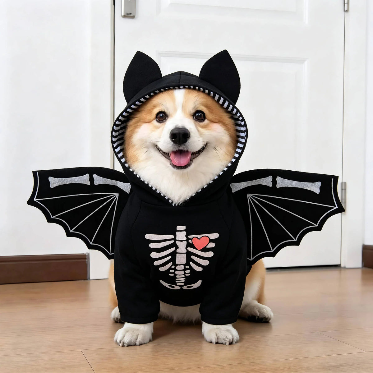Dog Costume 3D Skeleton Illusion Padded Arms