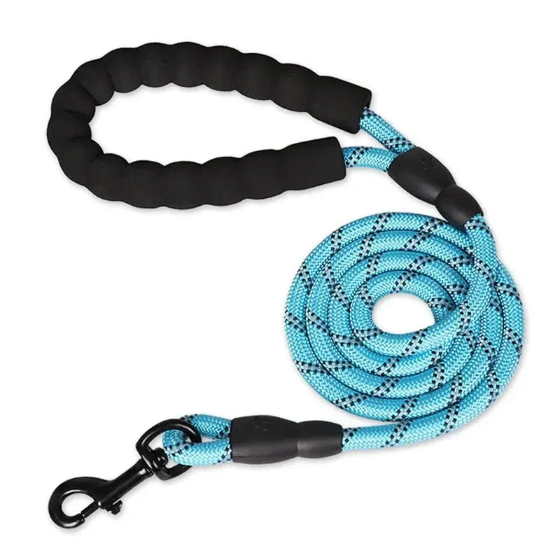 Dog Leash Reflective Padded Handle Double Rope Construction